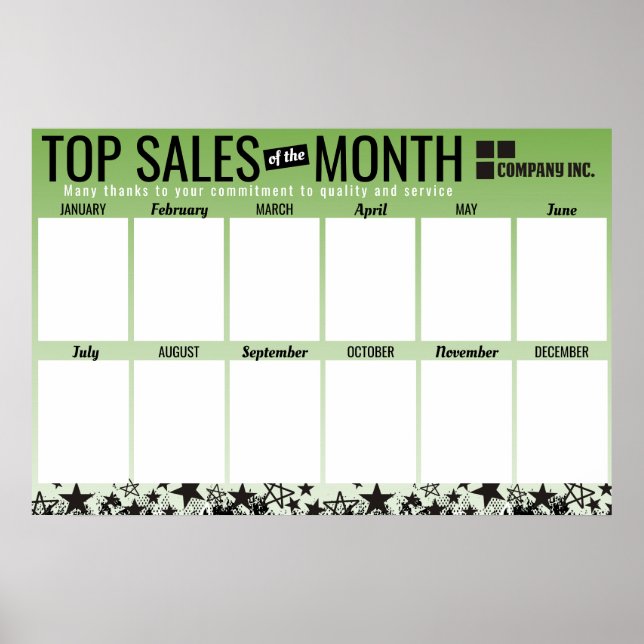 Photo sales employee of the month recognition poster (Front)