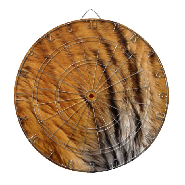 Photo-sampled Tiger Stripes Big Cat Wildlife Dartboard (Front)