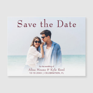Photo Save the Date Announcement Magnet