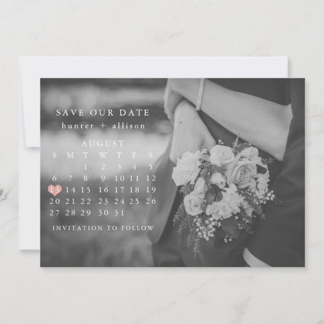 Photo Save The Date Calendar (Front)