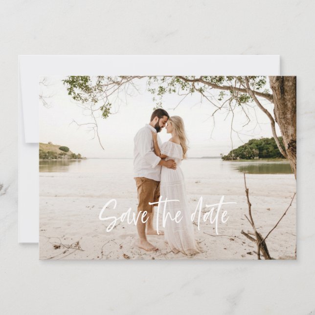 Photo Save The Date Card Wedding Announcement (Front)