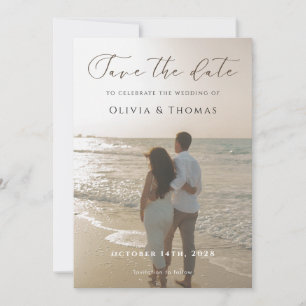 Photo Save The Date   Minimalist Elegant Card 