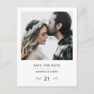 Photo Save the Date Postcard with Calendar