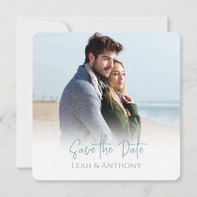 Photo Save the Date QR Code Beach Sand Dollar (Front)
