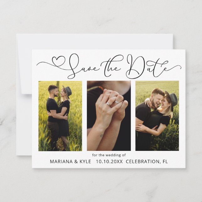 Photo Save the Date Wedding Announcement (Front)
