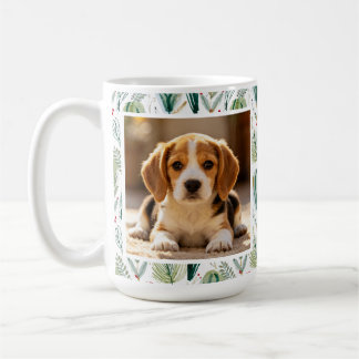 Photo Scandinavian Christmas Foliage Sage Green Coffee Mug
