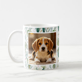 Photo Scandinavian Christmas Foliage Sage Green Coffee Mug