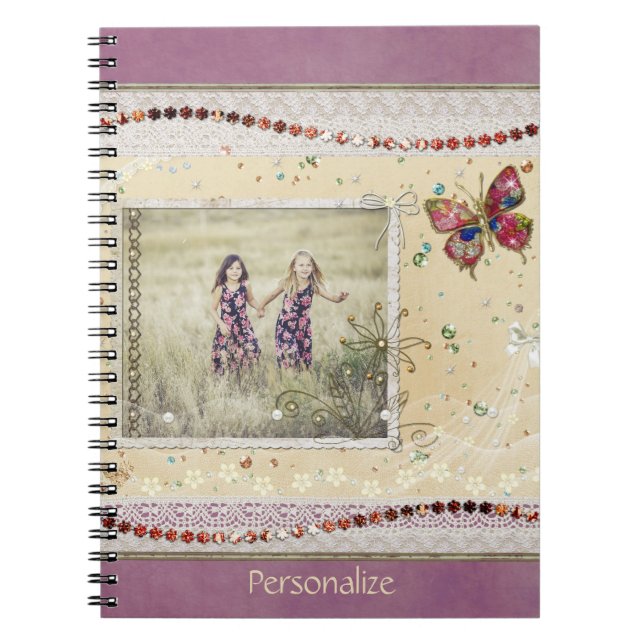 Photo Scrapbook Page Spiral Notebook (Front)