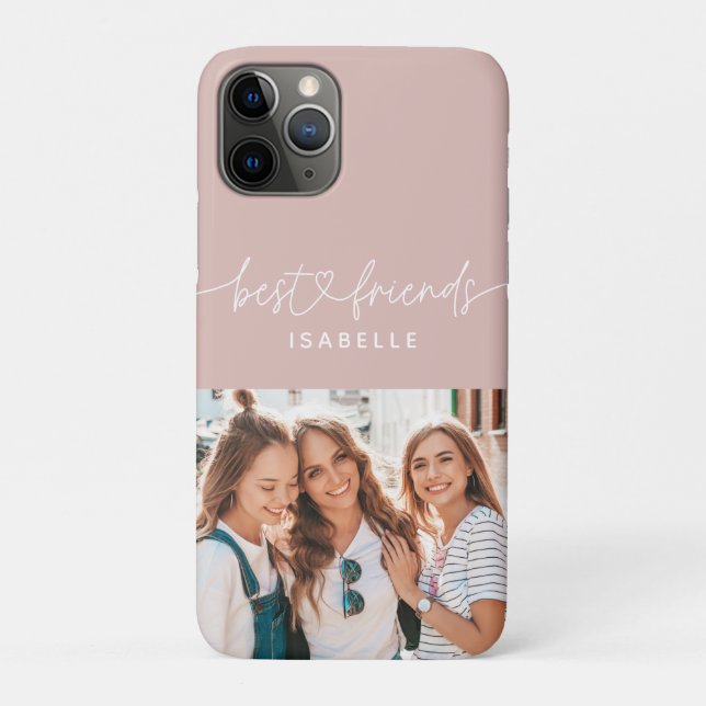 Photo script girly fun typography best friends Case-Mate iPhone case (Back)