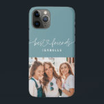 Photo script girly fun typography best friends Case-Mate iPhone case<br><div class="desc">Photo script girly fun typography girly best friends design. Part of a modern collection.</div>