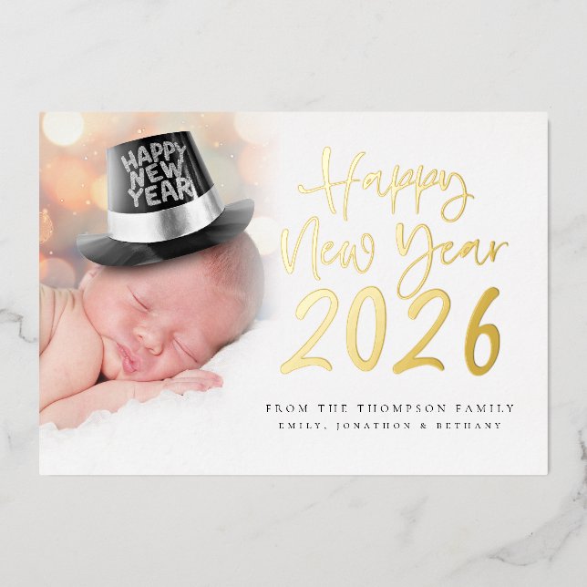Photo Script Happy New Year 2026 Calendar Real (Front)