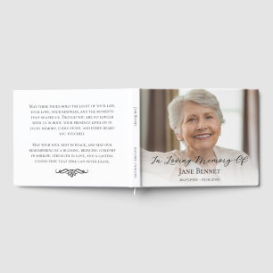 Photo Script In Loving Memory Memorial  Guest Book