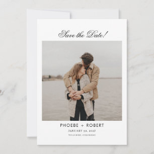 Photo Script Modern Wedding Save The Date