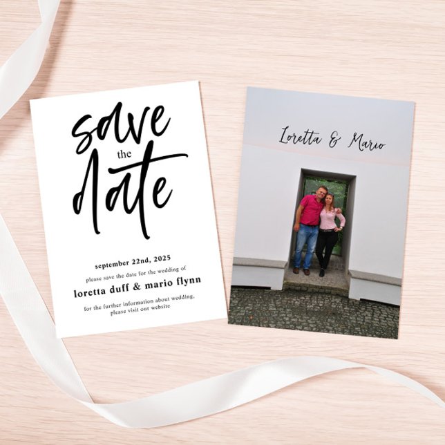 Photo Script Save the date Invitation (Creator Uploaded)