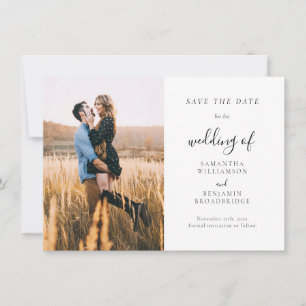 Photo Script Wedding Save the Date Announcement