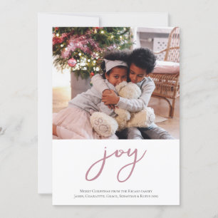 Photo Seasons Greetings Joy Holiday Card