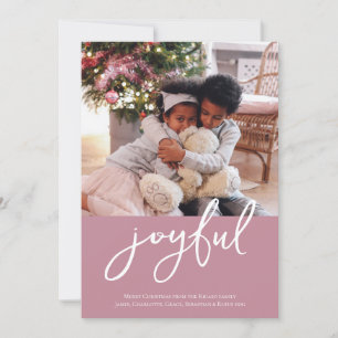Photo Seasons Greetings Joyful Holiday Card