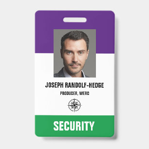 PHOTO SECURITY PASS - Photo I.D. Badge ID Badge