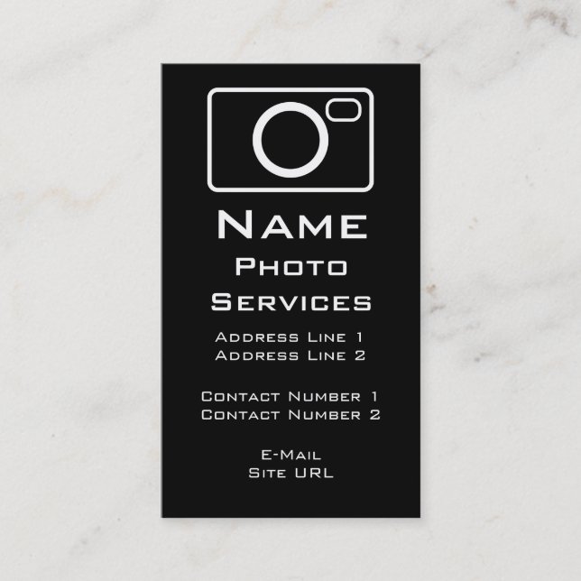 Photo Services Business Card (Front)