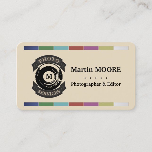 Photo services business card (Front)