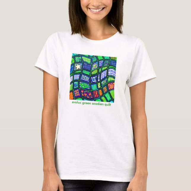 photo shop quilt...., evoluc green acadien quilt T-Shirt (Front)