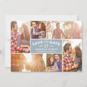 Photo Showcase Editable Colour Save The Date Card