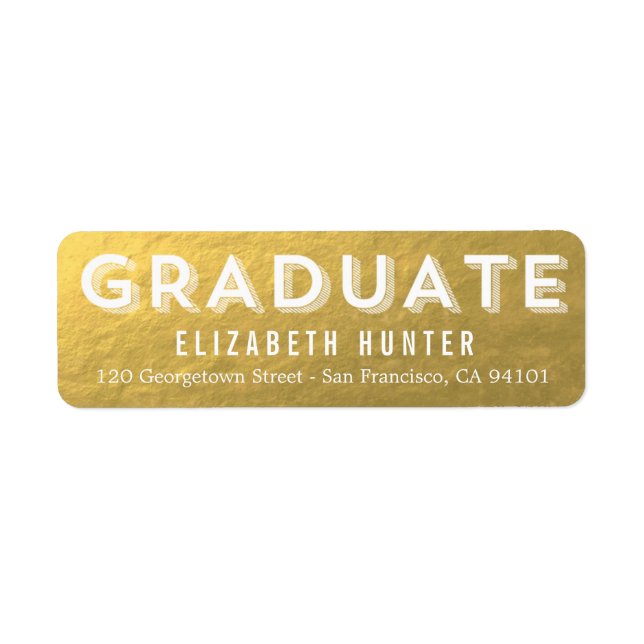 Photo Showcase GOLD Graduation Label (Front)