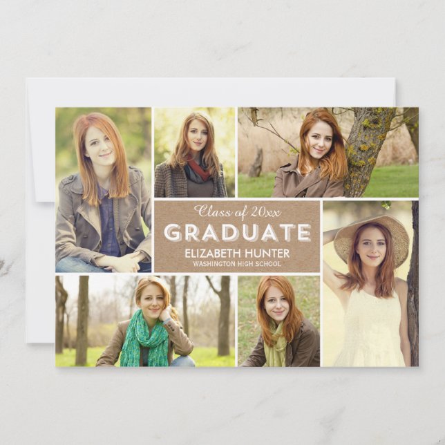 Photo Showcase Graduation Invitation - Craft (Front)