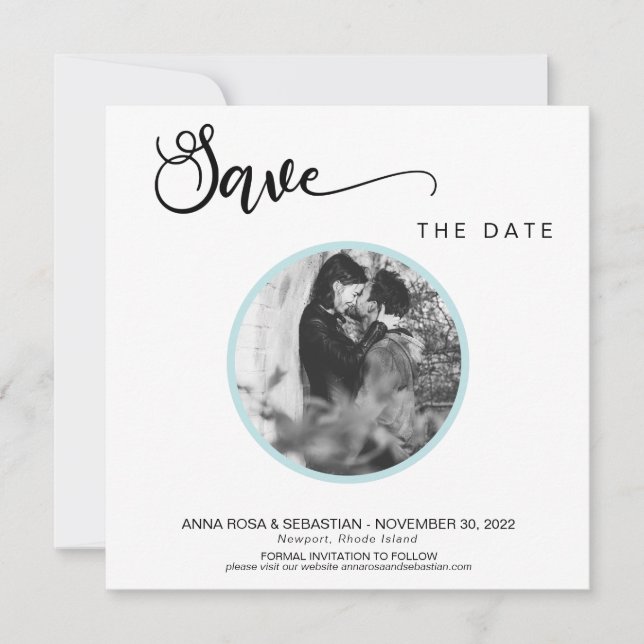 *~* PHOTO Simple Boho Wedding Save The Date (Front)