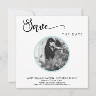 *~* PHOTO Simple Boho Wedding Save The Date