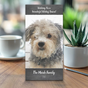 Photo - Simple chalkboard with script Christmas Holiday Card