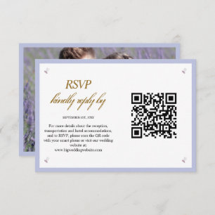 Photo Simple Modern QR Code Wedding Enclosure Card