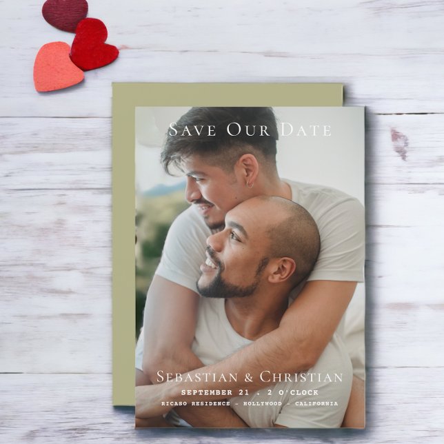 Photo Simple Save The Date Wedding (Photo Simple Save The Date Wedding card from Ricaso - upload your own photograph)