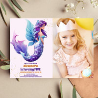 Photo Sleek Mermaid Under The Sea Birthday
