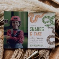 Photo Snake Birthday Invitations