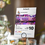 Photo Social Media Bat Mitzvah or Bar Mitzvah Table Number<br><div class="desc">Photo sharing social media Bat Mitzvah or Bar Mitzvah table number card. This table number card design is made to look a lot like a photo sharing or video sharing social media app. It features your daughter or son's "profile photo" along with an image they've "shared" to their followers with...</div>