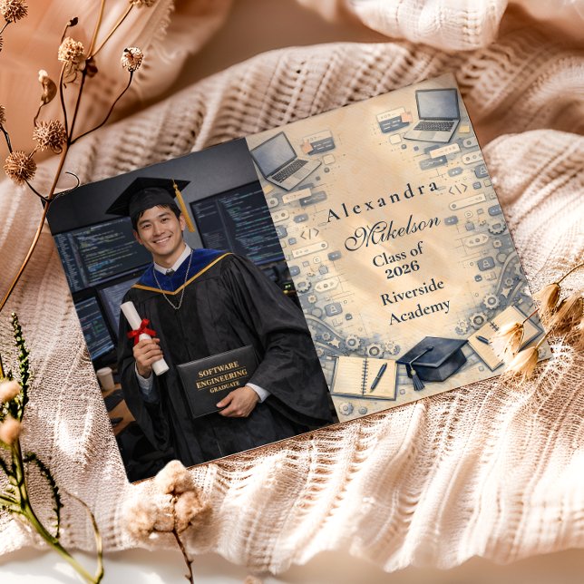 Photo Software Engineering Graduation Announcement (Creator Uploaded)