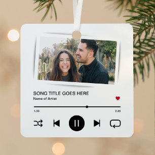 Photo Song Album Couple Holiday Metal Tree Decoration