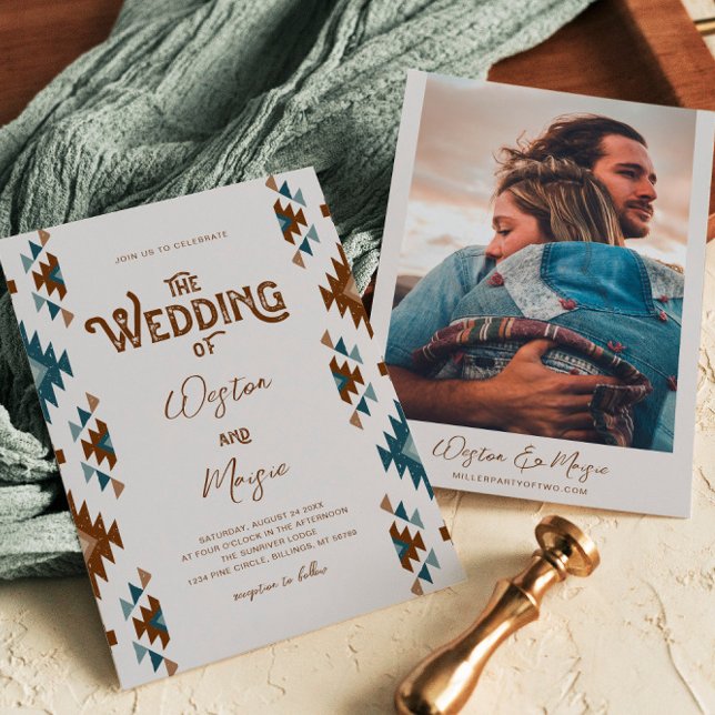 Photo Southwestern Wedding Invitation (Creator Uploaded)