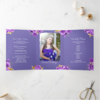 Photo Spanish Pink and Purple Roses Quinceanera 
