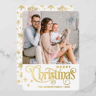PHOTO Sparkle Merry Christmas Greeting Gold