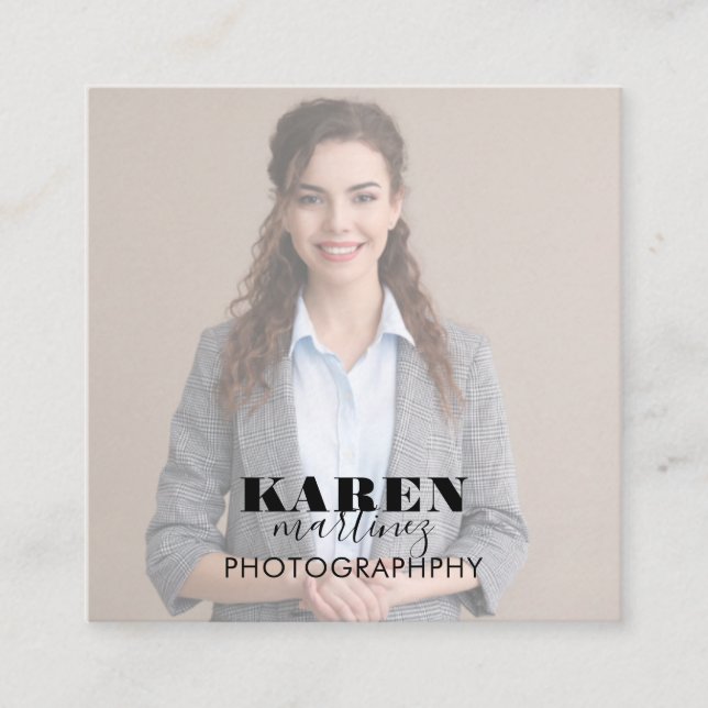 Photo Square Business Card (Front)