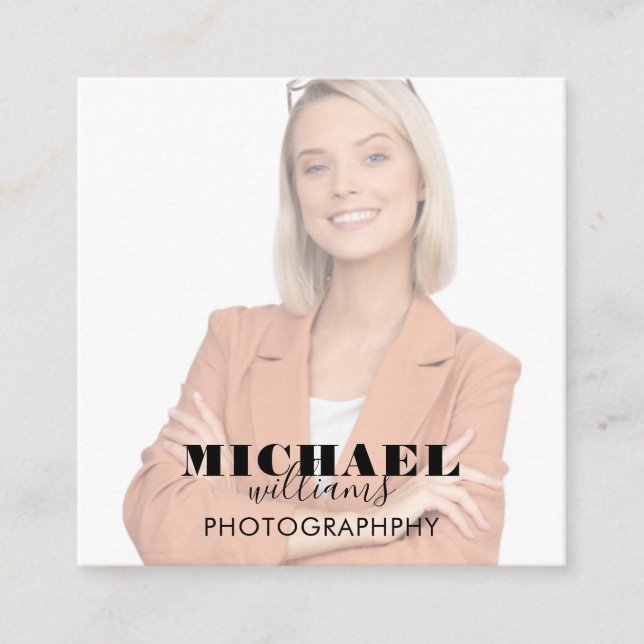 Photo Square Business Card (Front)