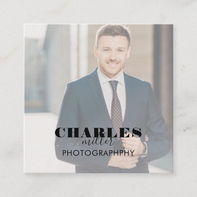 Photo Square Business Card (Front)