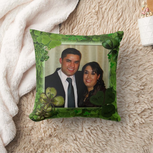 Photo St. Patrick's Day Throw Pillow (Blanket)