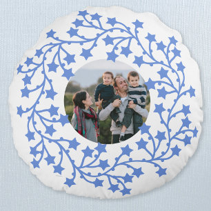 Photo Star Wreath Scandinavian Round Cushion