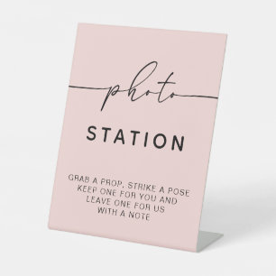 Photo Station Minimalist Wedding Guestbook Sign