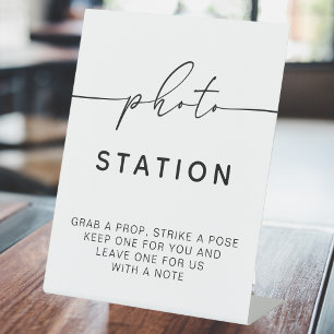Photo Station Minimalist Wedding Guestbook Sign