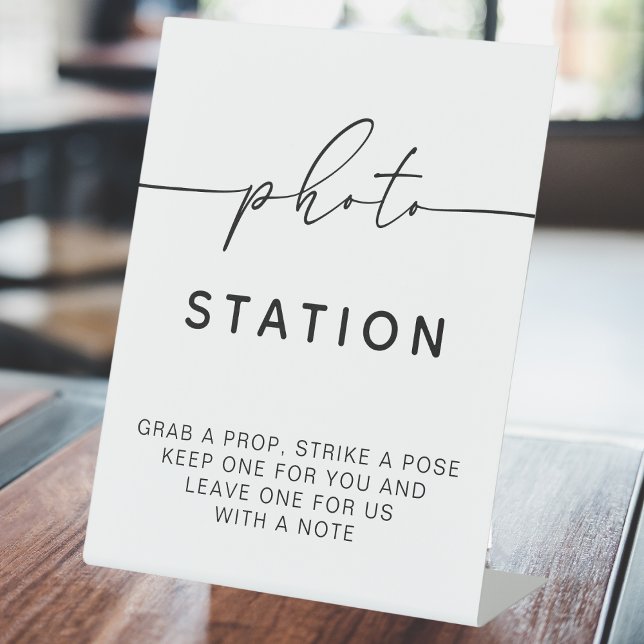 Photo Station Minimalist Wedding Guestbook Sign (Creator Uploaded)