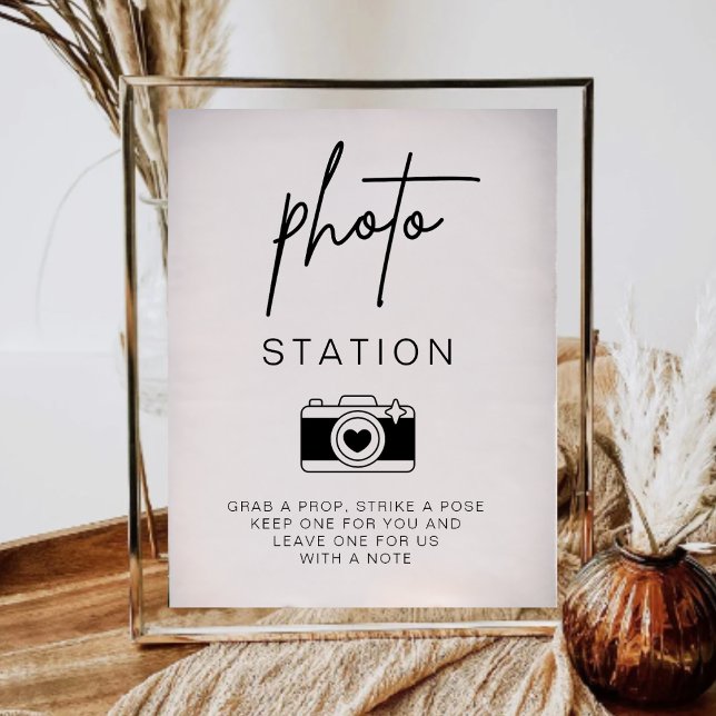 Photo Station Minimalist Wedding Guestbook Sign (Creator Uploaded)